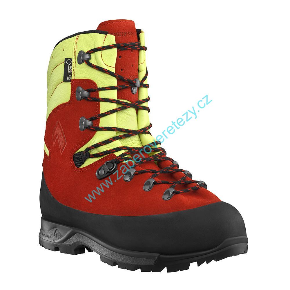 Protipořezové boty HAIX Protector FOREST GTX 2.1 červeno-žluté